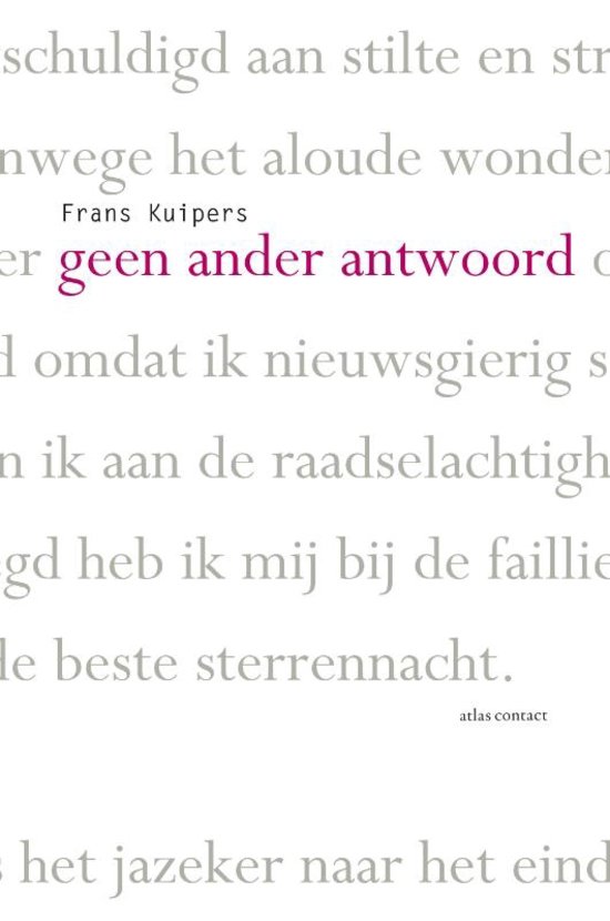 Een rasechte lyricus aan het woord